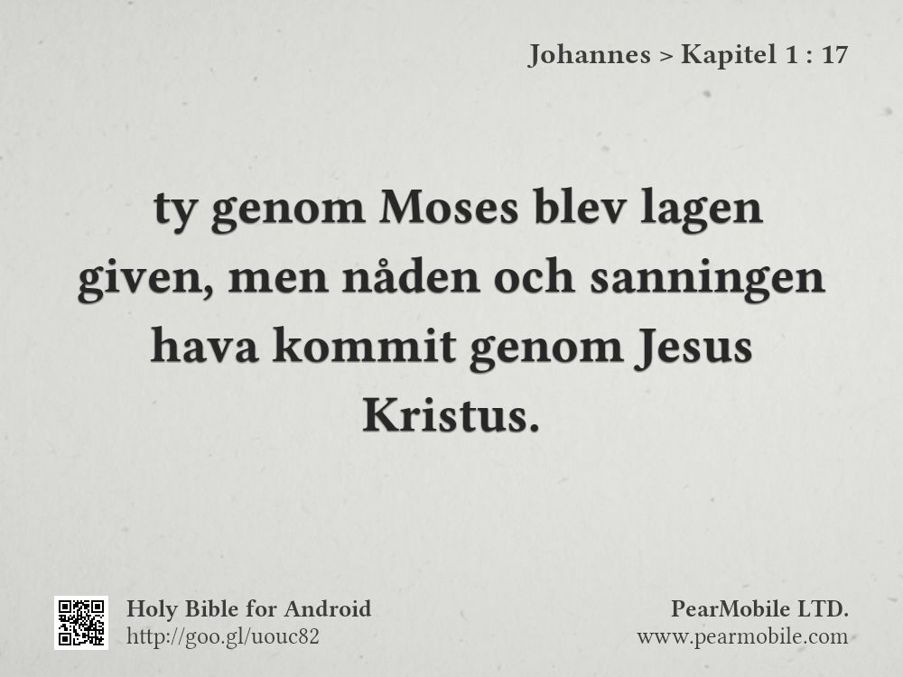 Johannes, Kapitel 1:17